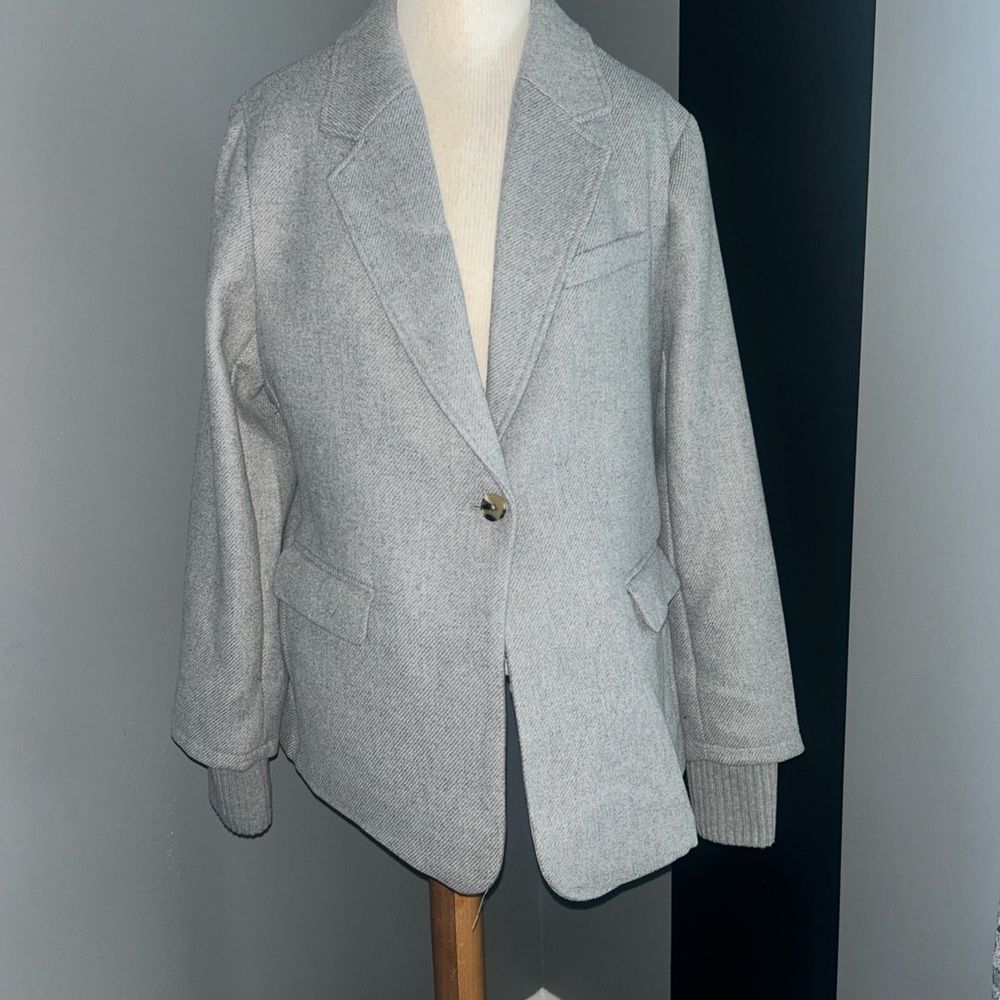 Women's Gray Blazer Coat